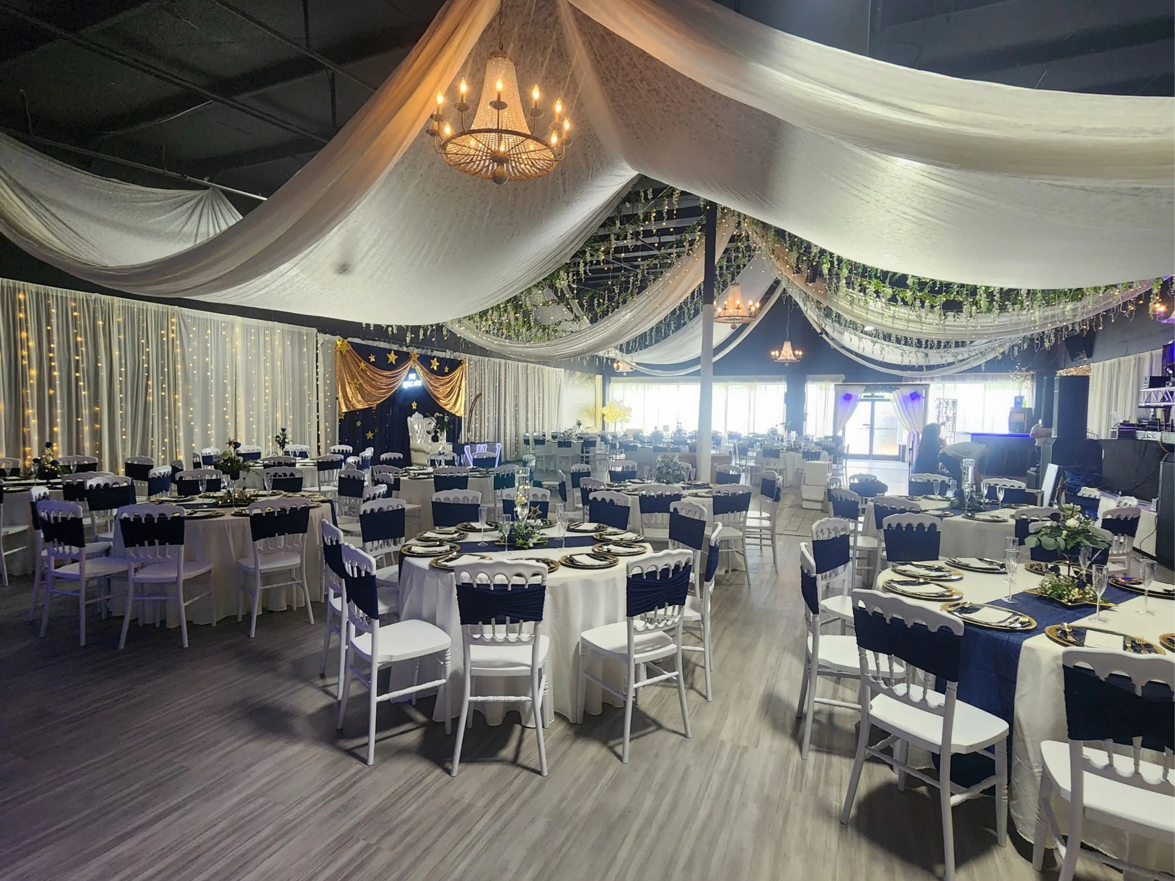 Quinceañera venue decor Richmond Kentucky - Royal Ballroom theme